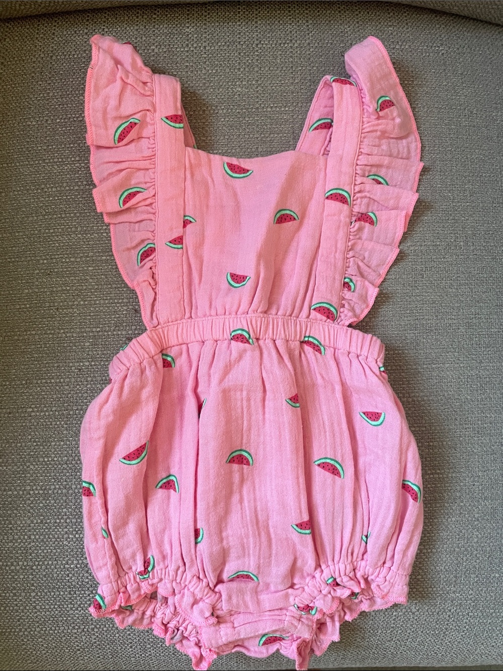 Old Navy Pink Watermelon Baby Romper